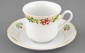 Новогодня чайная пара "Шишки" Мэри-Энн объем 0,2 л.  арт.03120415-2571