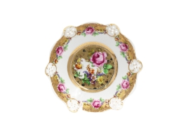 Миска на ножке глад. ажур. 17 см Диана, Весенний букет №2 арт.38116163-1812