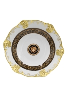 Миска на ножке глад. ажур. 23 см Диана, Медуза черная арт.38116165-182B