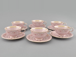 Набор чашек низких с блюд. 0,2л 6шт арт.07260425-0158