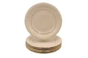 Набор тарелок мелких 25 см, 6шт. Золотая отводка арт.07560115-1139