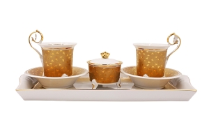 Подарочный набор чайный Тет-а-тет. Ампир , золото матовое арт.40140715-A859k