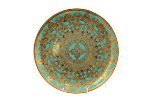 Блюдо круглое мелкое 30 см. Александрия бирюзовая арт.02111333-2282k