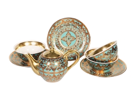 Подарочный набор чайный Тет-а-тет 7 предм. Александрия, бирюзовая арт.36140715-2282k