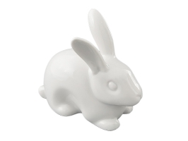 Фигурка Заяц №1 белый В7,5см Д11см арт.21118625-0000