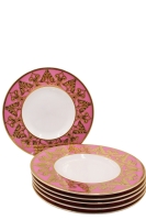 Набор тарелок 33см-6шт. Александрия, розовая  арт.52160333-2291