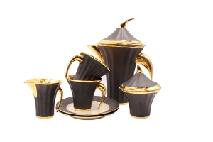 Сервиз чайный 15 предм. на 6 персон. Древний Египет черн./золото