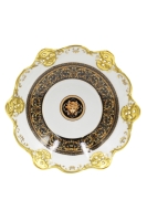 Миска на ножке глад. ажур. 17 см Диана, Медуза черная арт.38116163-182B