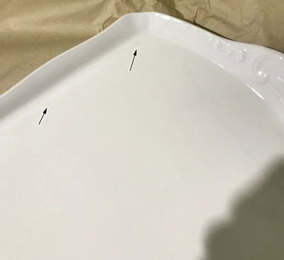 Поднос четырехгранный 41 см Уцененный арт.07111645-0000