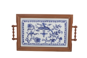 Поднос 37,5см в дер. раме