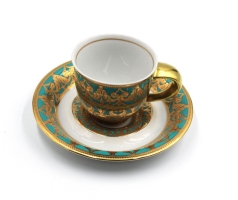 Кофейная пара 0,1л. Александрия, бирюза арт.52120413-2292k