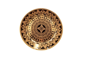 Блюдо круглое мелкое 30 см. Александрия черно-золотая арт.02111333-2283k