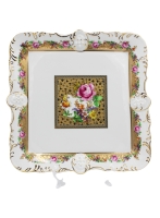 Миска квадратная ажур. 41 см Диана, Весенний букет №2 арт.38116148-1812