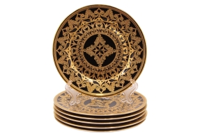 Набор тарелок десертных 19 см, 6 шт. Сабина, Александрия черная арт.02160329-2293k