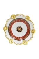 Миска на ножке глад. ажур. 17 см Диана, Медуза красная  арт.38116163-1723