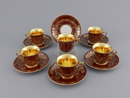 Набор кофейных пар 6 шт. 0,1 л. арт.13160424-A341