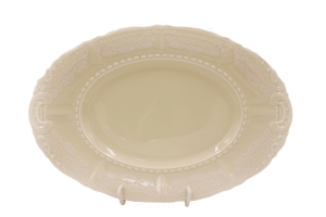 Блюдо овальное 36 см. Белый узор, слоновая кость арт.07511513-3001