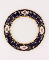 Тарелка глубокая 23 см. Соната, мелкие цветы, кобальт. арт.07110223-0440