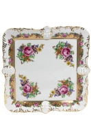 Миска квадратная ажур. 41 см Диана, Весенний букет арт.38116148-1811