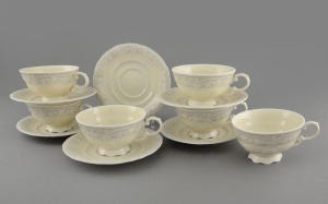 Набор чашек низк. с блюдцем 0,2л 6шт. арт.07560425-3002